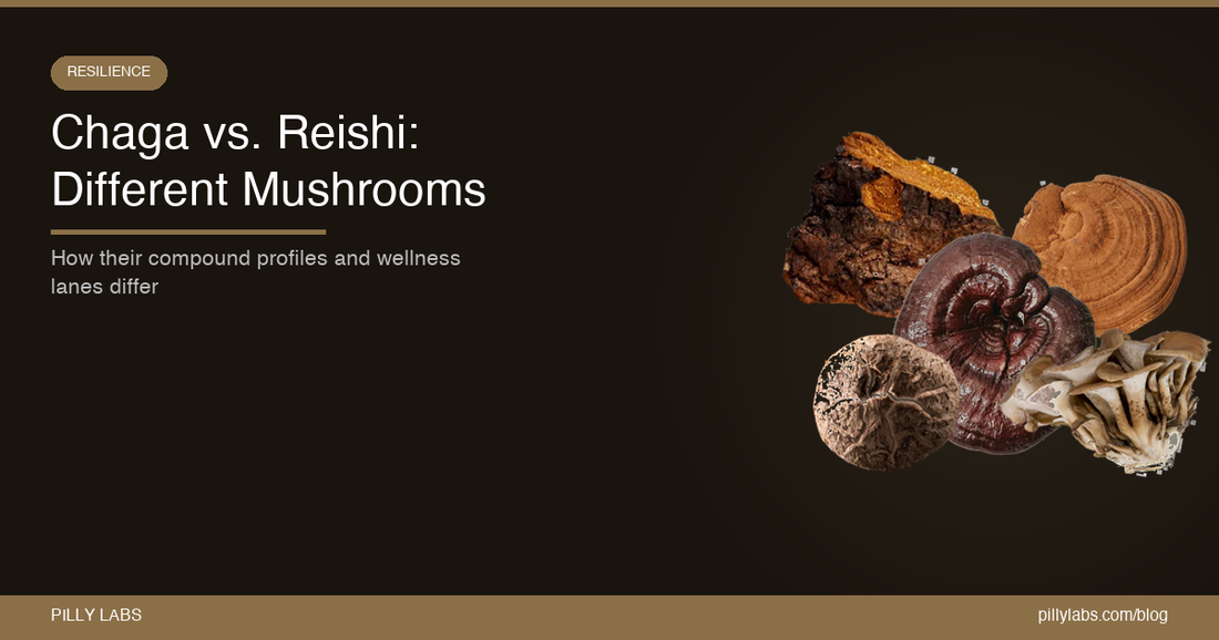 Chaga vs. Reishi: Same Hype, Very Different Mushrooms [2026]