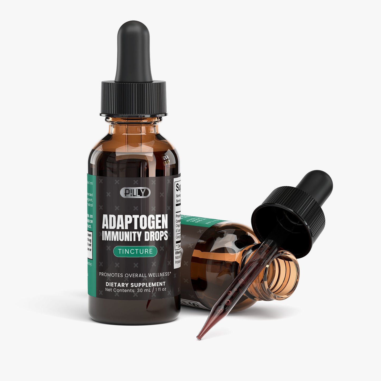Adaptogen Immunity Drops mushroom ingredients for daily immune support