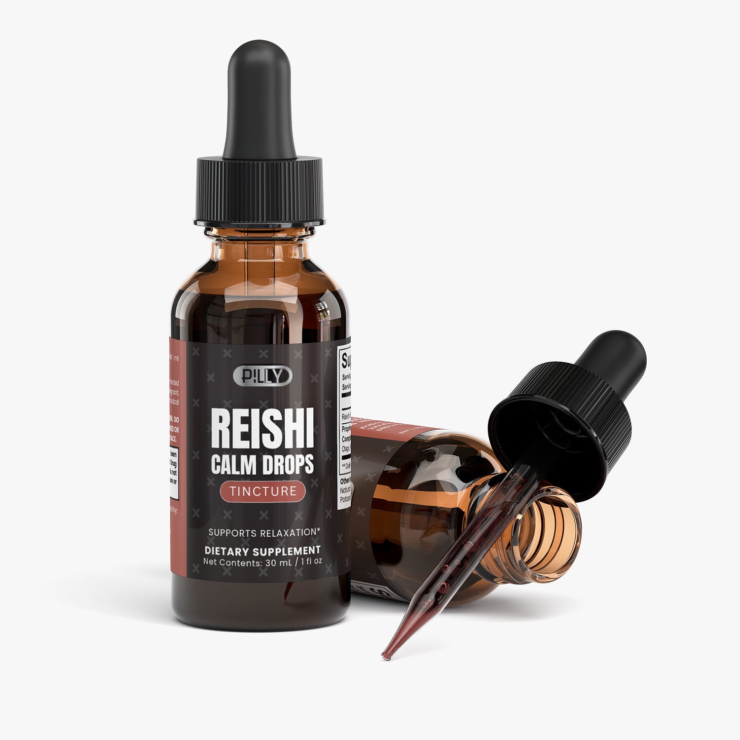 Reishi Calm Drops reishi mushroom ingredients for evening calm and relaxation