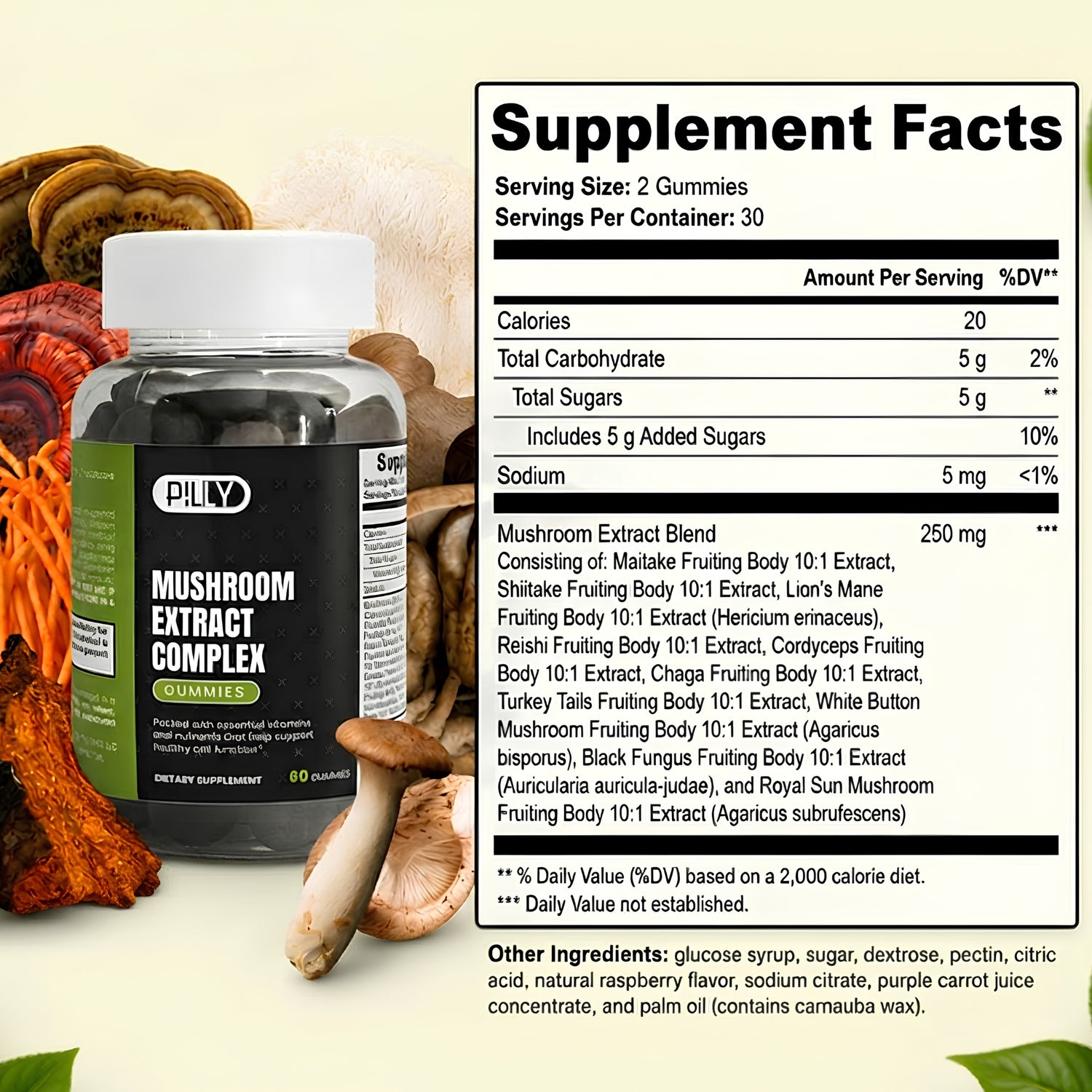 Mushroom Gummies (10 Functional Mushrooms)