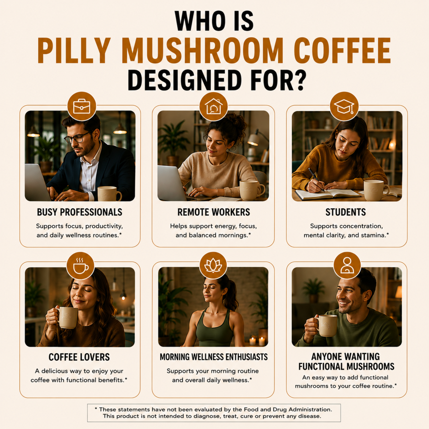 Premium Mushroom Coffee (Medium Roast)